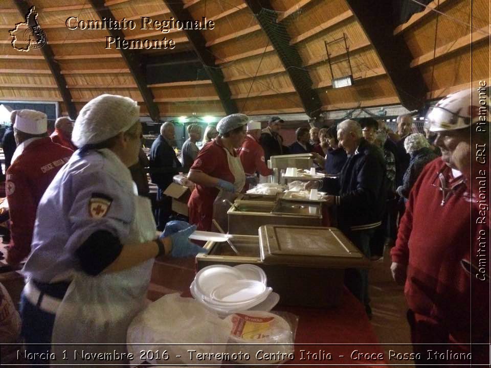 Norcia 1 Novembre 2016 - Terremoto Centro Italia - Croce Rossa Italiana- Comitato Regionale del Piemonte