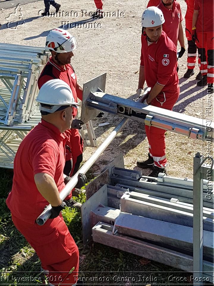 Norcia 1 Novembre 2016 - Terremoto Centro Italia - Croce Rossa Italiana- Comitato Regionale del Piemonte