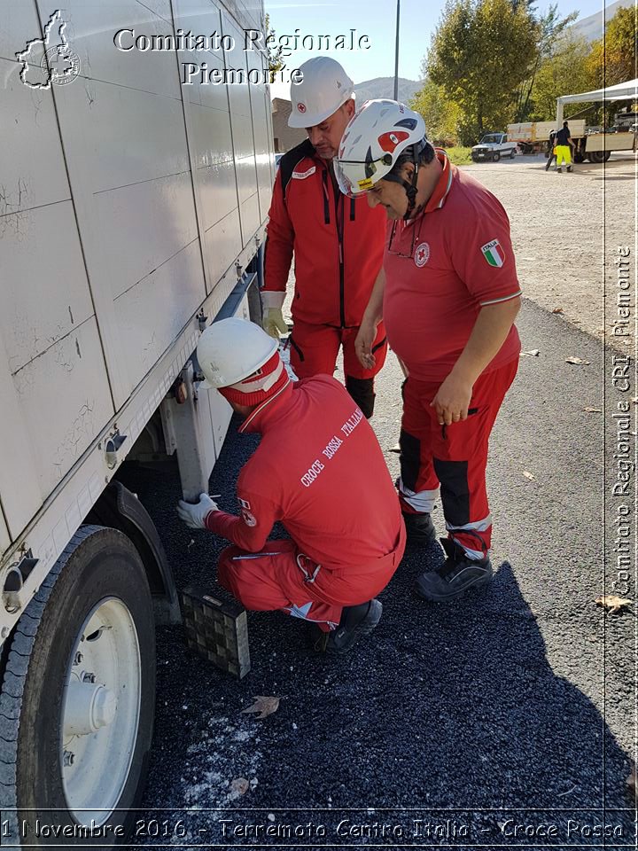 Norcia 1 Novembre 2016 - Terremoto Centro Italia - Croce Rossa Italiana- Comitato Regionale del Piemonte