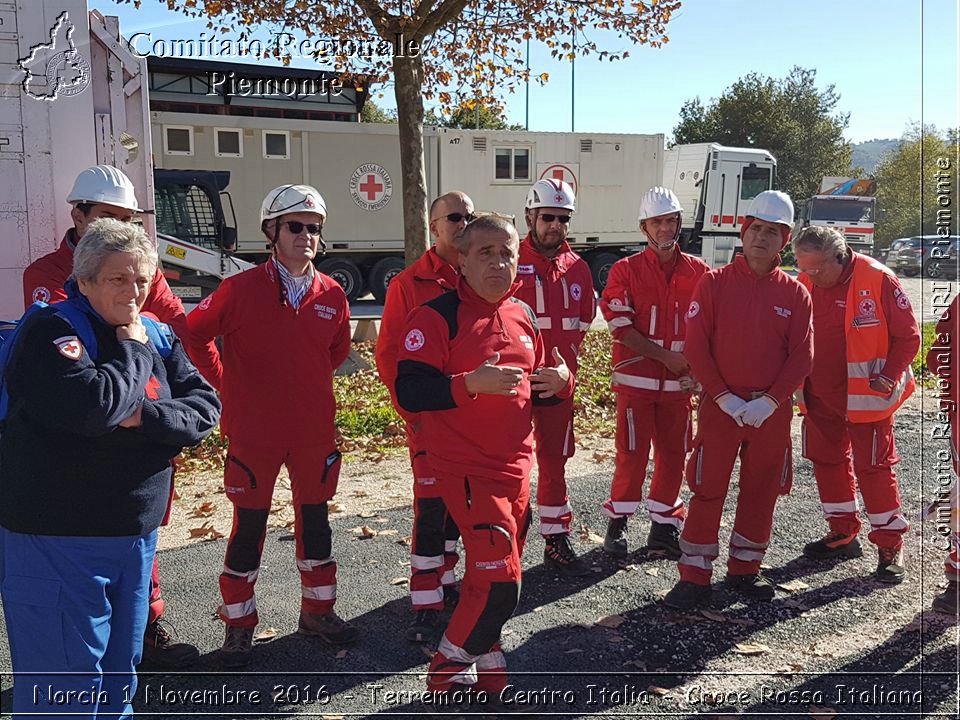 Norcia 1 Novembre 2016 - Terremoto Centro Italia - Croce Rossa Italiana- Comitato Regionale del Piemonte