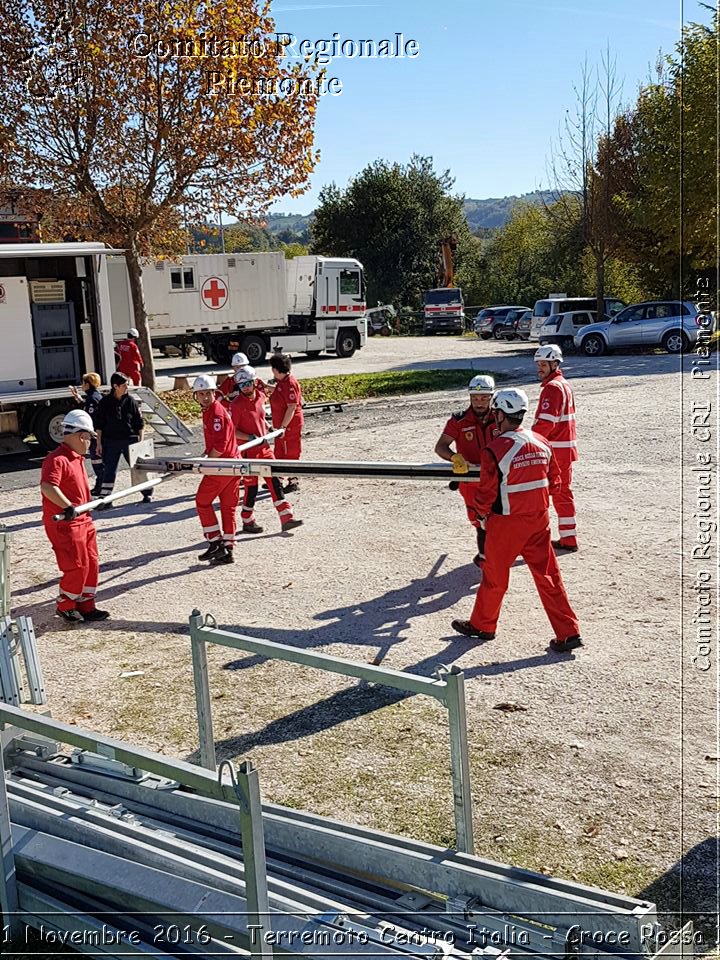 Norcia 1 Novembre 2016 - Terremoto Centro Italia - Croce Rossa Italiana- Comitato Regionale del Piemonte