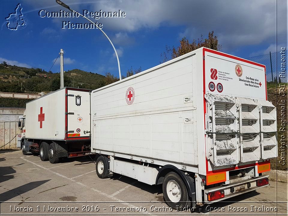 Norcia 1 Novembre 2016 - Terremoto Centro Italia - Croce Rossa Italiana- Comitato Regionale del Piemonte