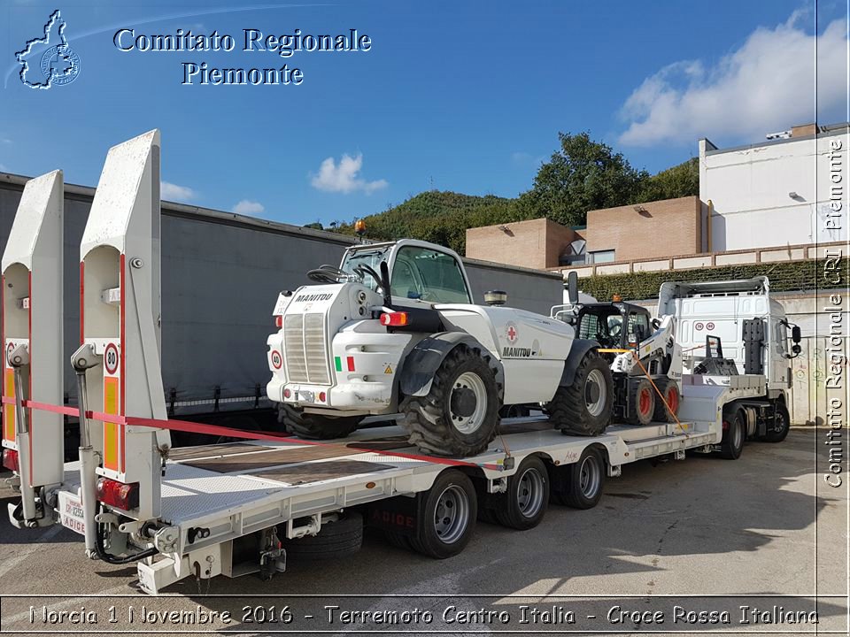 Norcia 1 Novembre 2016 - Terremoto Centro Italia - Croce Rossa Italiana- Comitato Regionale del Piemonte