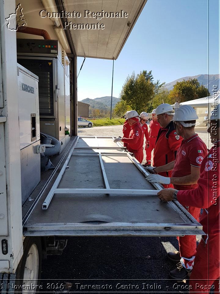 Norcia 1 Novembre 2016 - Terremoto Centro Italia - Croce Rossa Italiana- Comitato Regionale del Piemonte