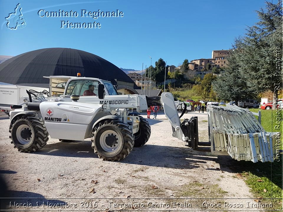 Norcia 1 Novembre 2016 - Terremoto Centro Italia - Croce Rossa Italiana- Comitato Regionale del Piemonte