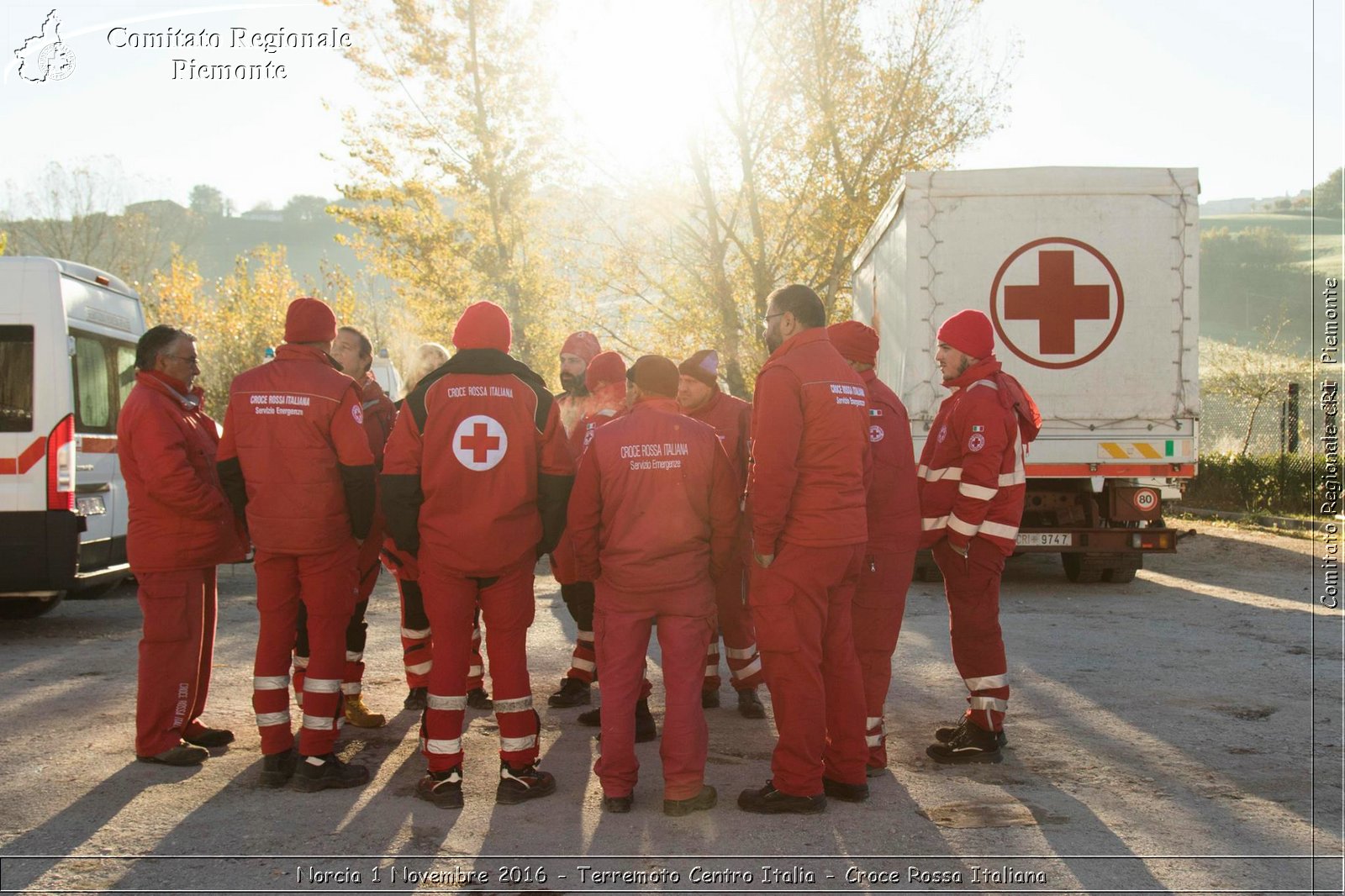 Norcia 1 Novembre 2016 - Terremoto Centro Italia - Croce Rossa Italiana- Comitato Regionale del Piemonte