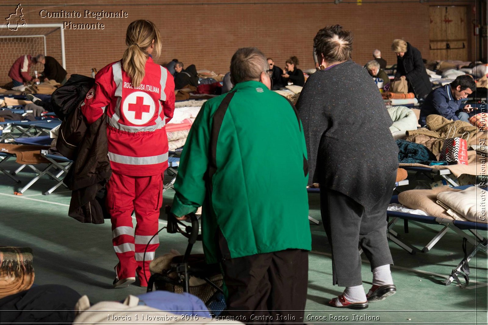 Norcia 1 Novembre 2016 - Terremoto Centro Italia - Croce Rossa Italiana- Comitato Regionale del Piemonte