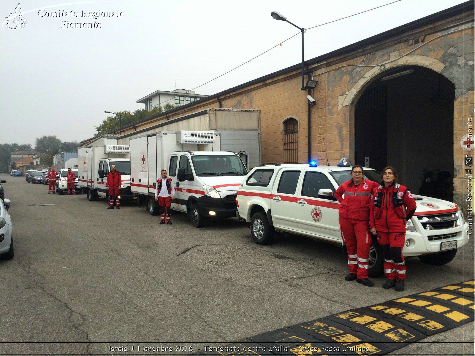 Norcia 1 Novembre 2016 - Terremoto Centro Italia - Croce Rossa Italiana- Comitato Regionale del Piemonte