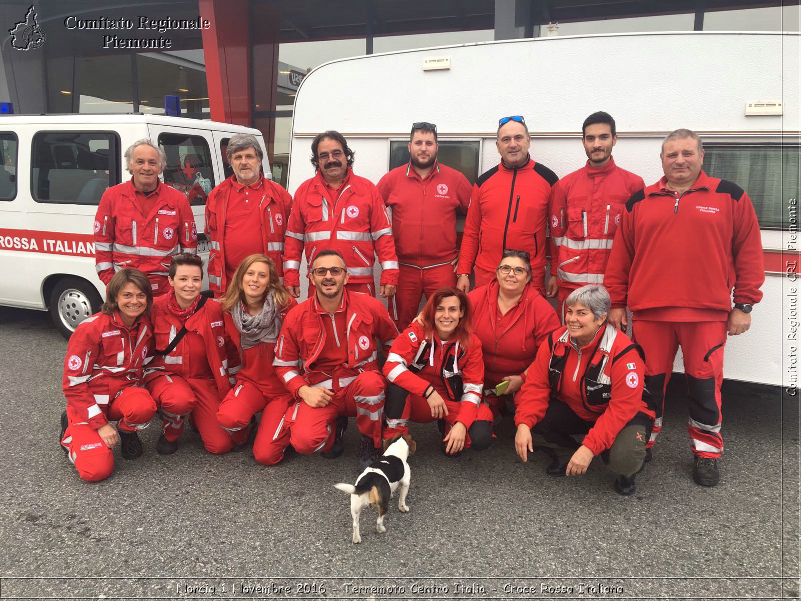 Norcia 1 Novembre 2016 - Terremoto Centro Italia - Croce Rossa Italiana- Comitato Regionale del Piemonte