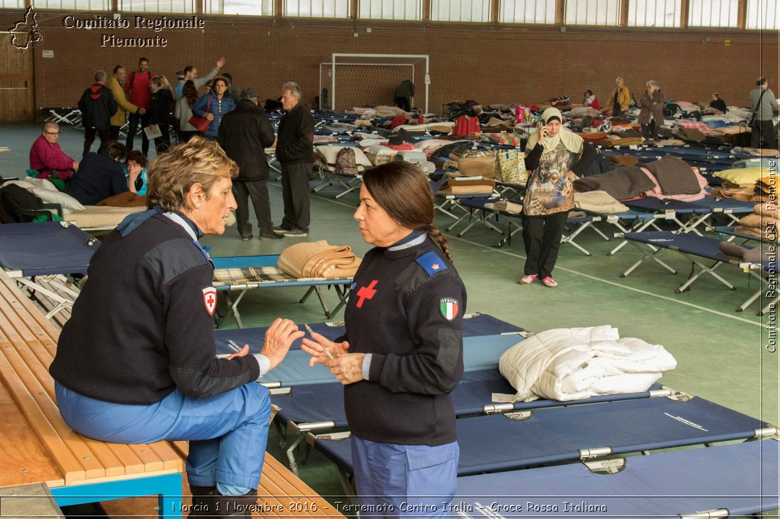 Norcia 1 Novembre 2016 - Terremoto Centro Italia - Croce Rossa Italiana- Comitato Regionale del Piemonte