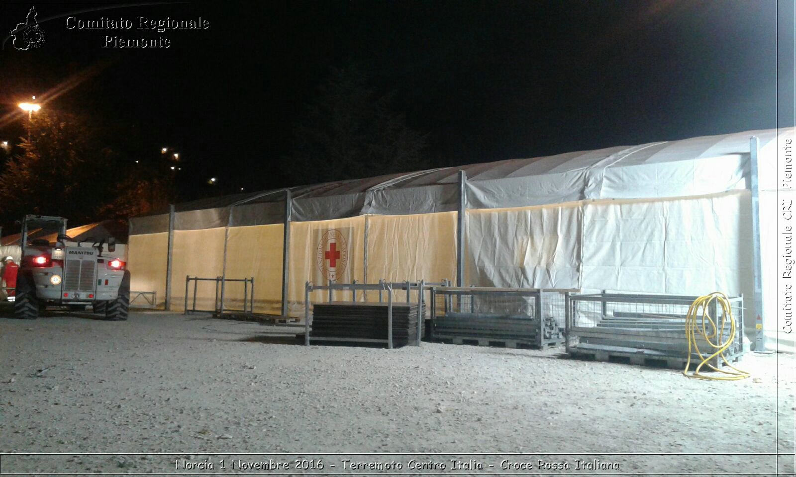 Norcia 1 Novembre 2016 - Terremoto Centro Italia - Croce Rossa Italiana- Comitato Regionale del Piemonte