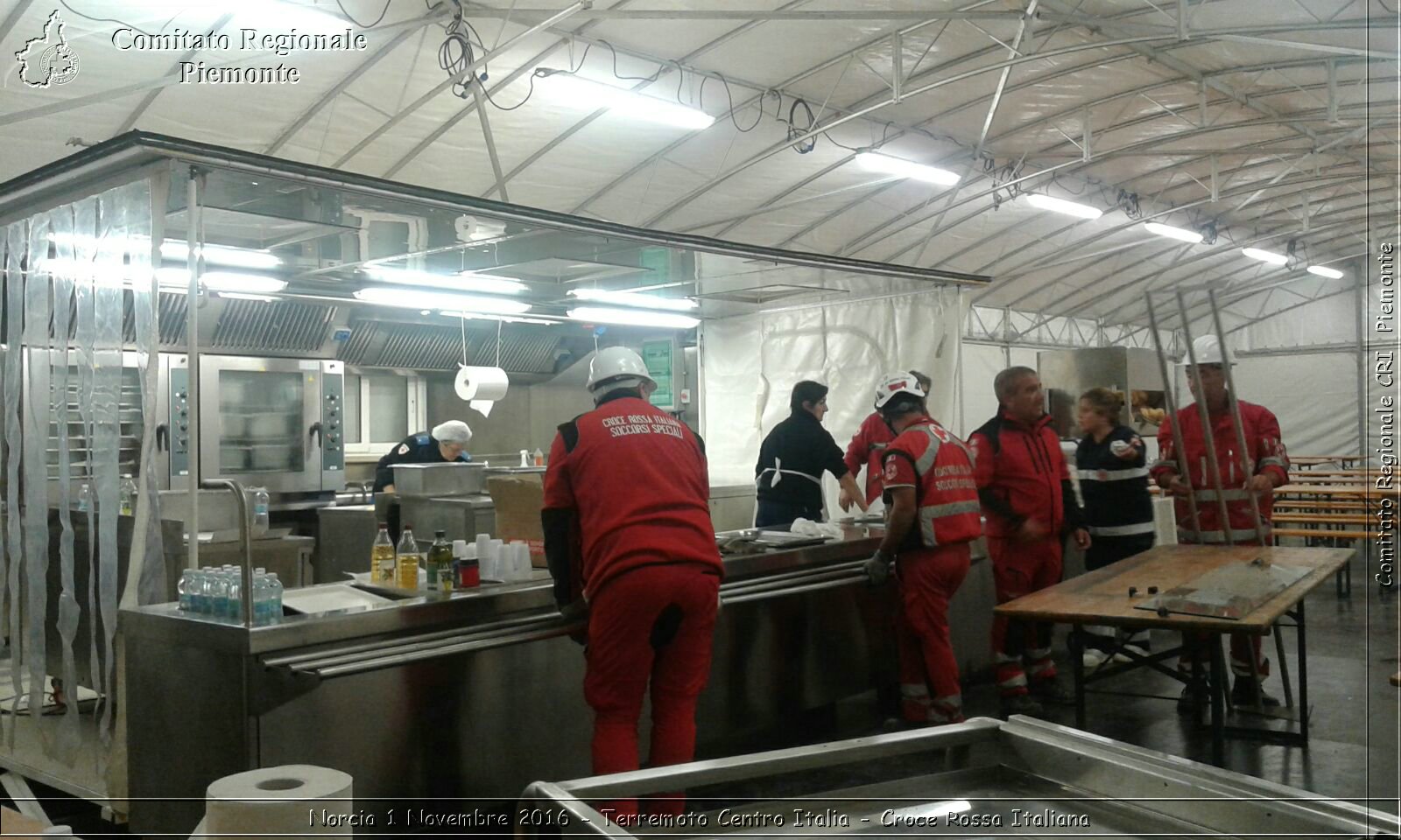 Norcia 1 Novembre 2016 - Terremoto Centro Italia - Croce Rossa Italiana- Comitato Regionale del Piemonte