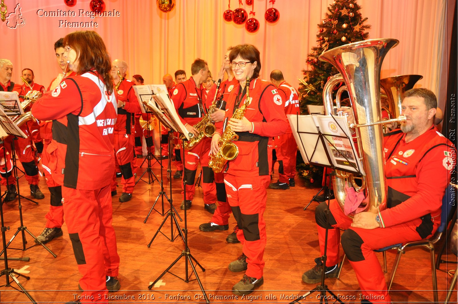 Torino 3 Dicembre 2016 - Fanfara CRI Piemonte Auguri alla Madrina - Croce Rossa Italiana- Comitato Regionale del Piemonte