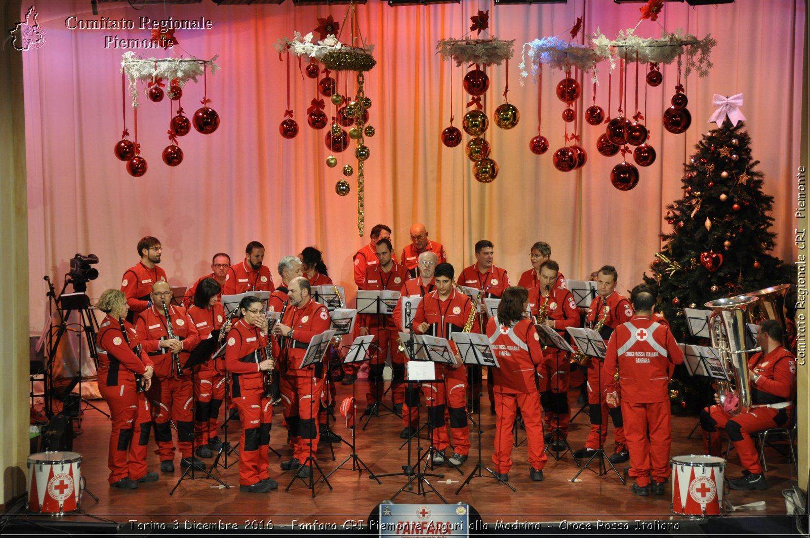 Torino 3 Dicembre 2016 - Fanfara CRI Piemonte Auguri alla Madrina - Croce Rossa Italiana- Comitato Regionale del Piemonte