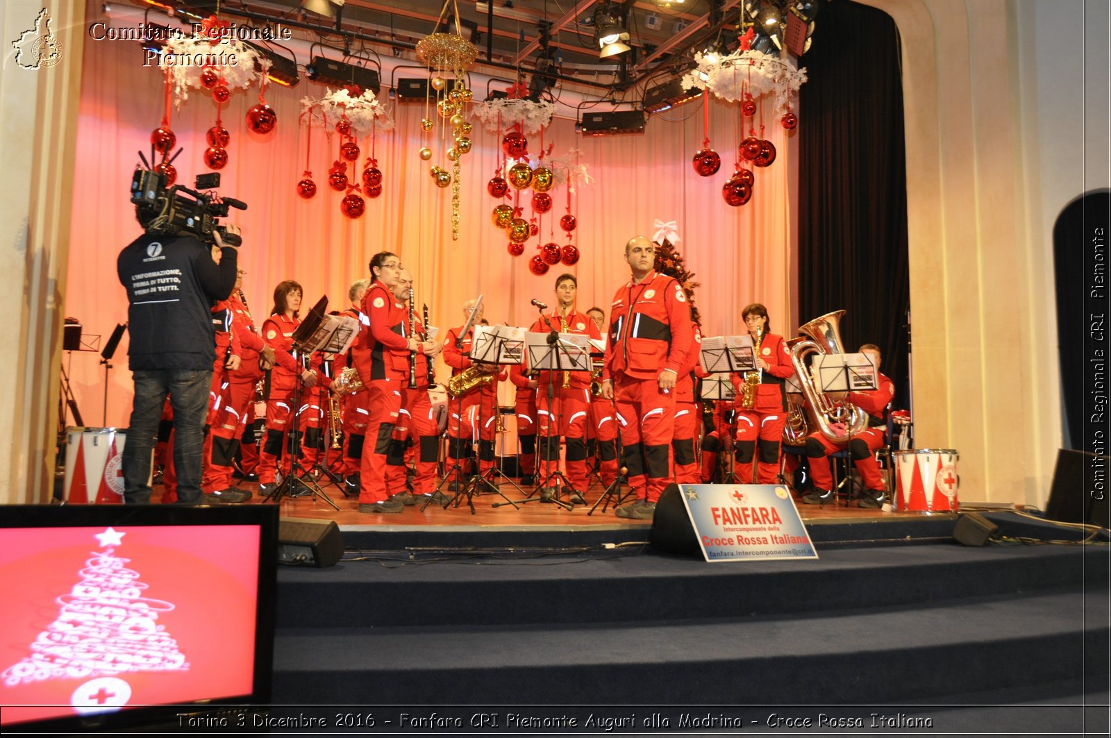 Torino 3 Dicembre 2016 - Fanfara CRI Piemonte Auguri alla Madrina - Croce Rossa Italiana- Comitato Regionale del Piemonte