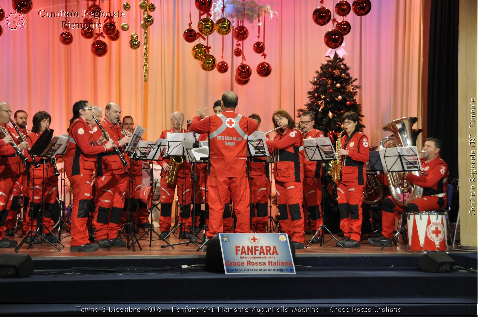 Torino 3 Dicembre 2016 - Fanfara CRI Piemonte Auguri alla Madrina - Croce Rossa Italiana- Comitato Regionale del Piemonte