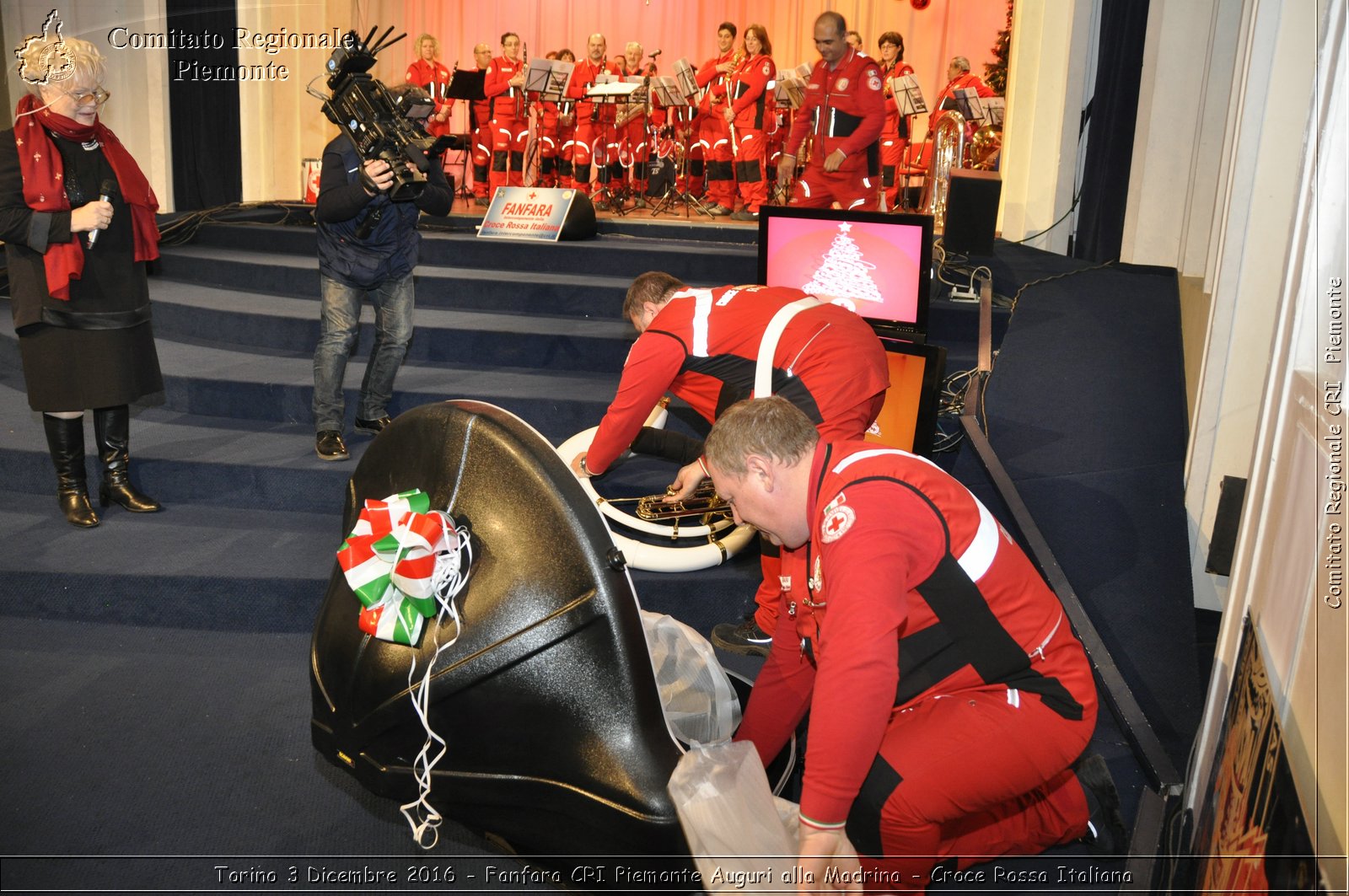 Torino 3 Dicembre 2016 - Fanfara CRI Piemonte Auguri alla Madrina - Croce Rossa Italiana- Comitato Regionale del Piemonte