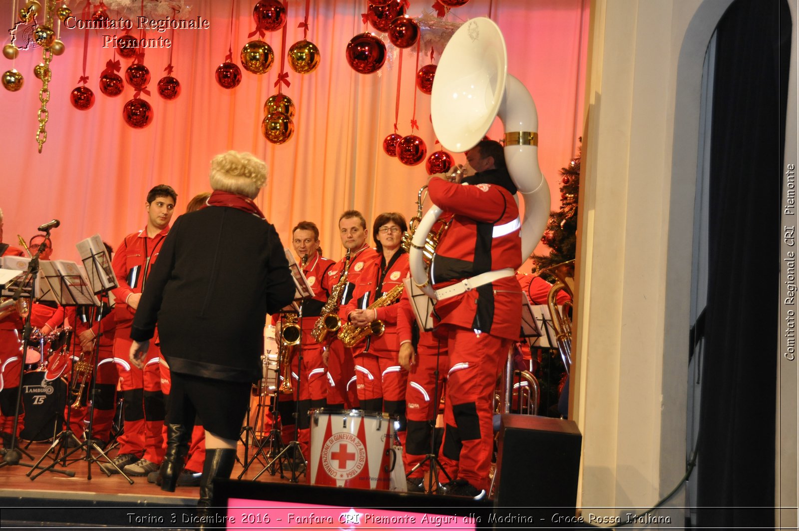 Torino 3 Dicembre 2016 - Fanfara CRI Piemonte Auguri alla Madrina - Croce Rossa Italiana- Comitato Regionale del Piemonte