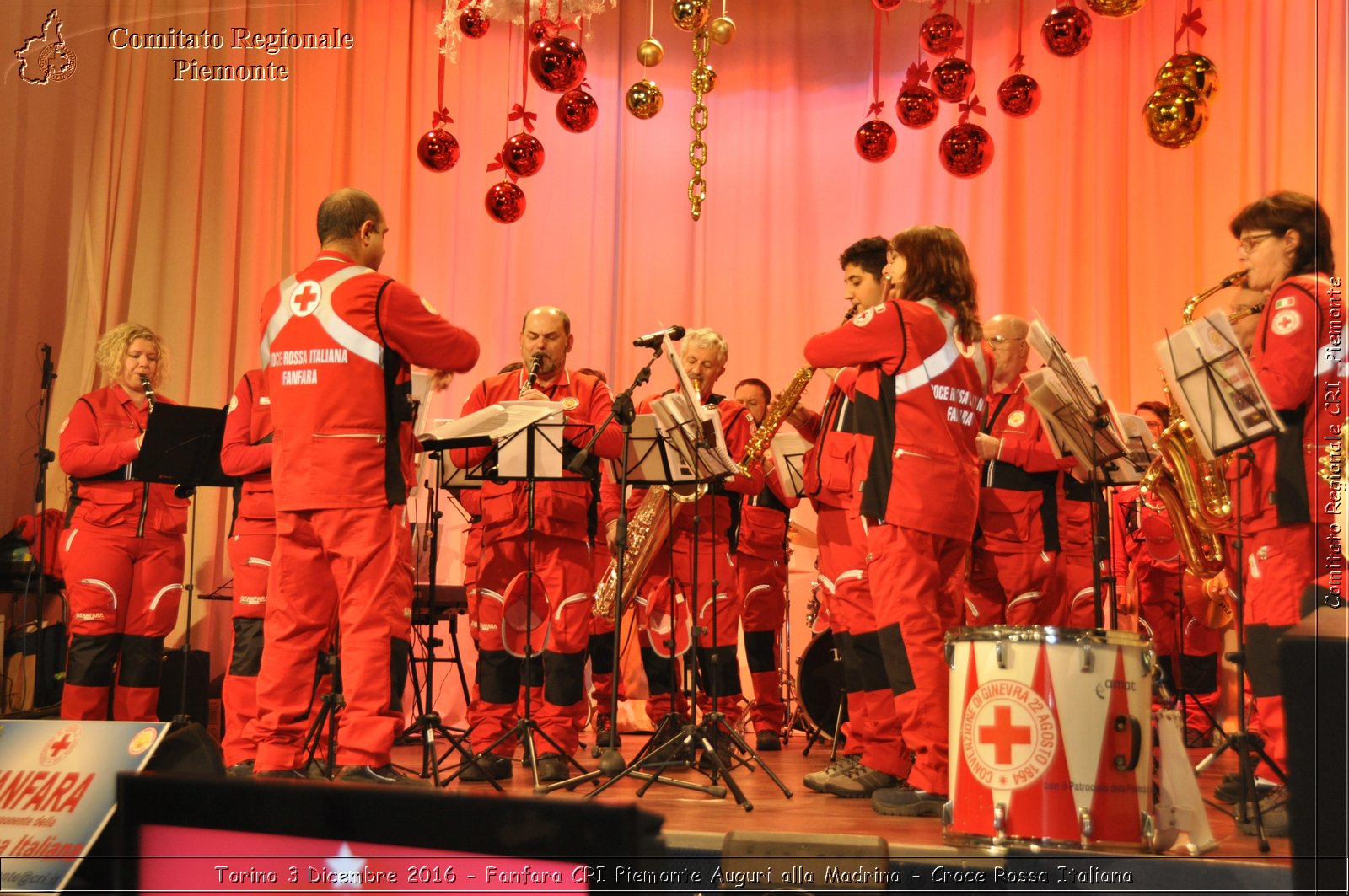 Torino 3 Dicembre 2016 - Fanfara CRI Piemonte Auguri alla Madrina - Croce Rossa Italiana- Comitato Regionale del Piemonte