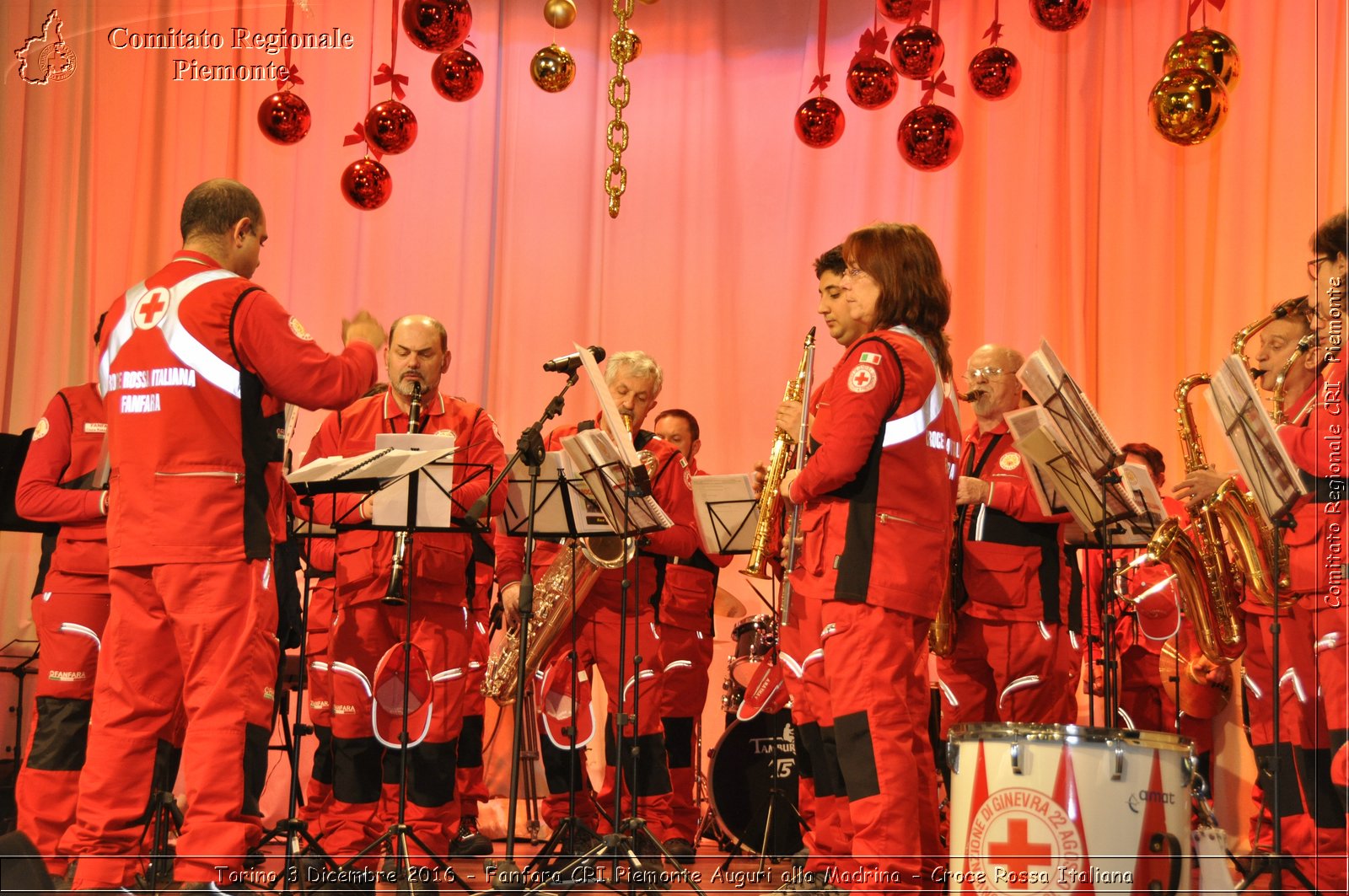 Torino 3 Dicembre 2016 - Fanfara CRI Piemonte Auguri alla Madrina - Croce Rossa Italiana- Comitato Regionale del Piemonte