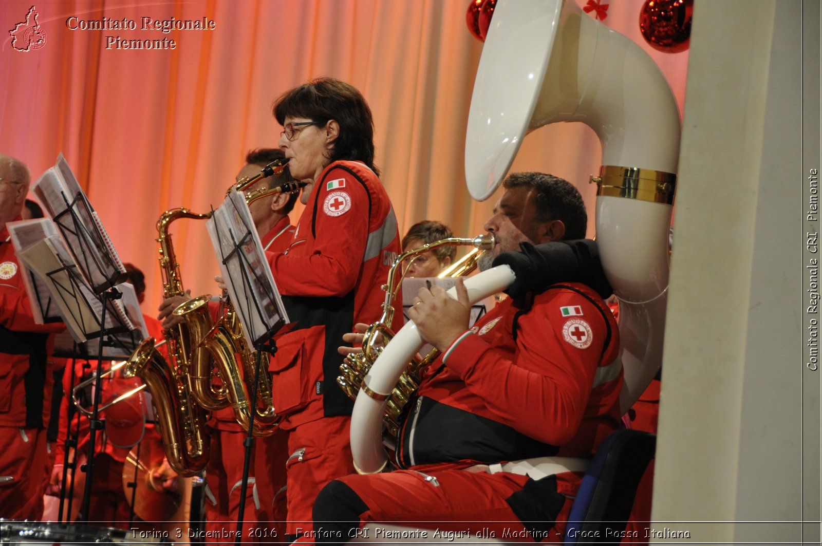 Torino 3 Dicembre 2016 - Fanfara CRI Piemonte Auguri alla Madrina - Croce Rossa Italiana- Comitato Regionale del Piemonte