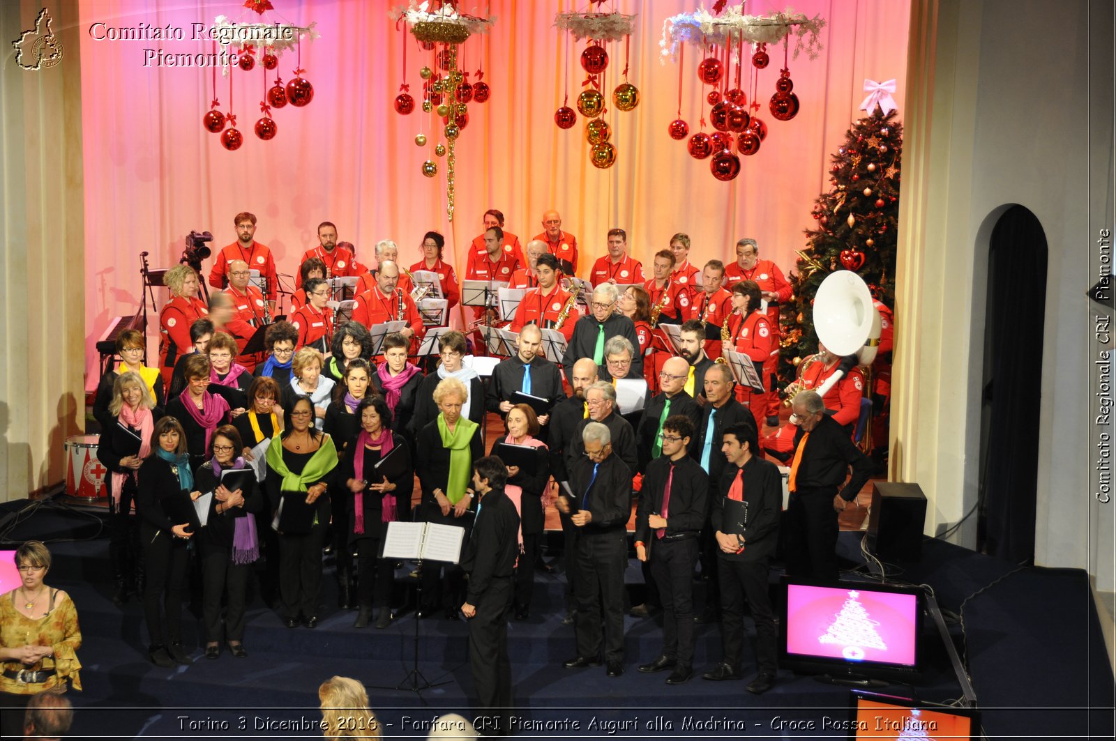 Torino 3 Dicembre 2016 - Fanfara CRI Piemonte Auguri alla Madrina - Croce Rossa Italiana- Comitato Regionale del Piemonte