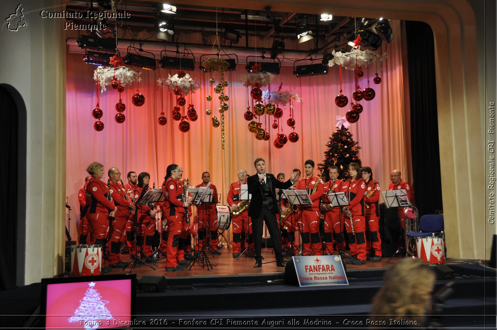 Torino 3 Dicembre 2016 - Fanfara CRI Piemonte Auguri alla Madrina - Croce Rossa Italiana- Comitato Regionale del Piemonte