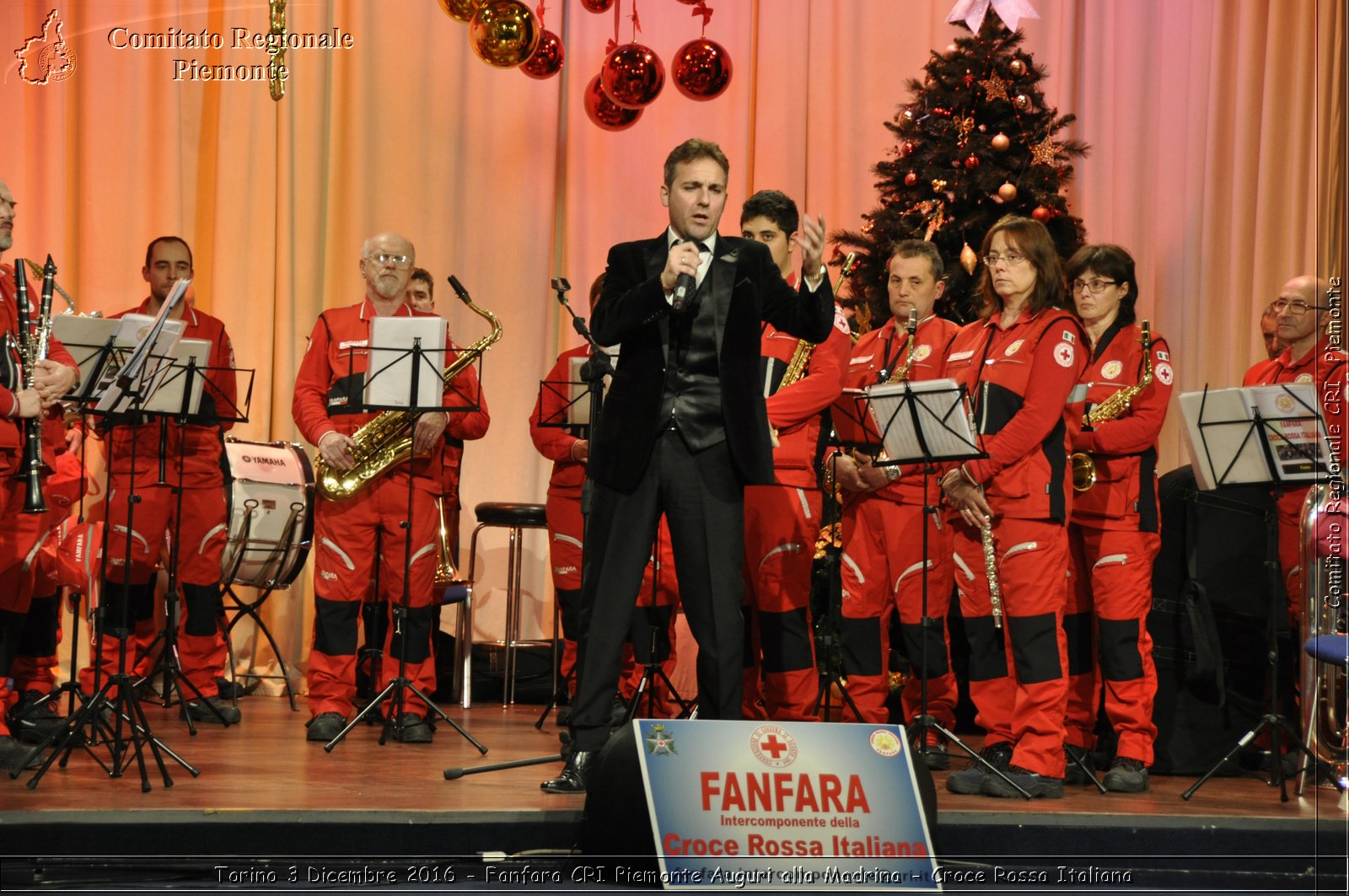 Torino 3 Dicembre 2016 - Fanfara CRI Piemonte Auguri alla Madrina - Croce Rossa Italiana- Comitato Regionale del Piemonte