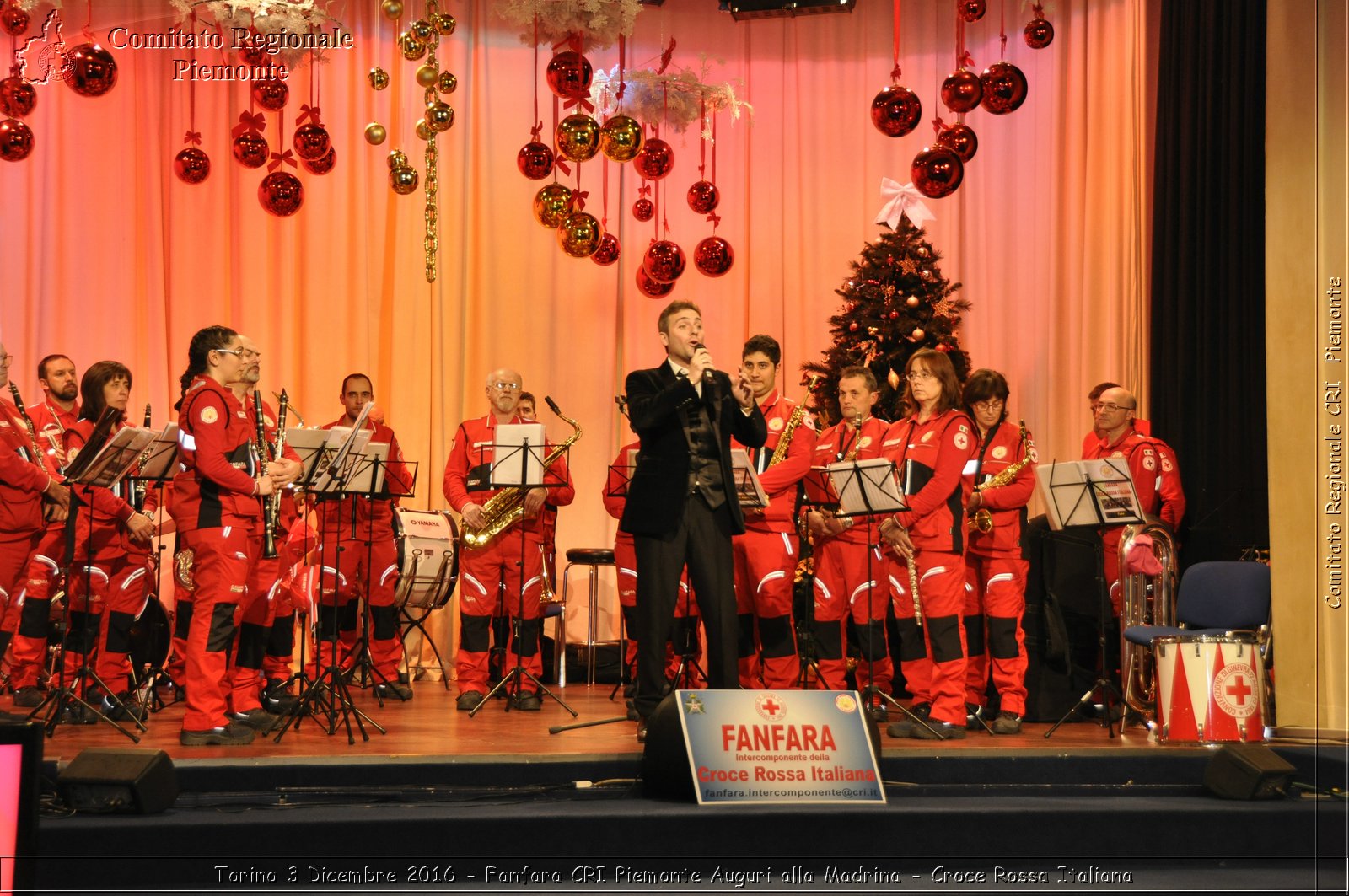 Torino 3 Dicembre 2016 - Fanfara CRI Piemonte Auguri alla Madrina - Croce Rossa Italiana- Comitato Regionale del Piemonte