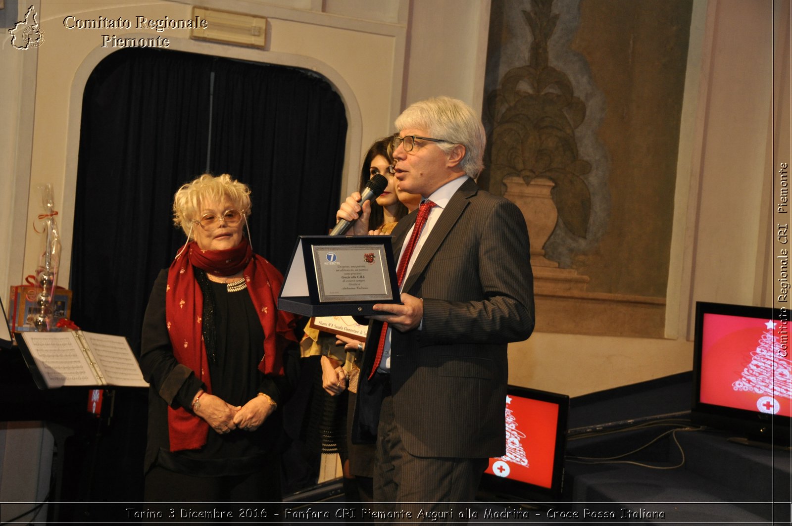 Torino 3 Dicembre 2016 - Fanfara CRI Piemonte Auguri alla Madrina - Croce Rossa Italiana- Comitato Regionale del Piemonte