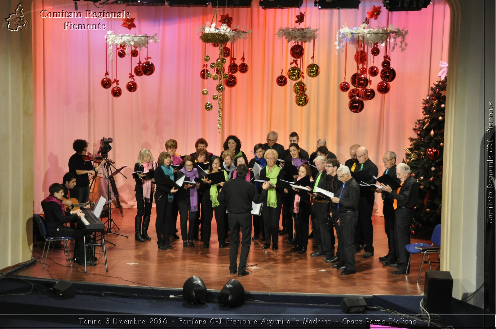 Torino 3 Dicembre 2016 - Fanfara CRI Piemonte Auguri alla Madrina - Croce Rossa Italiana- Comitato Regionale del Piemonte