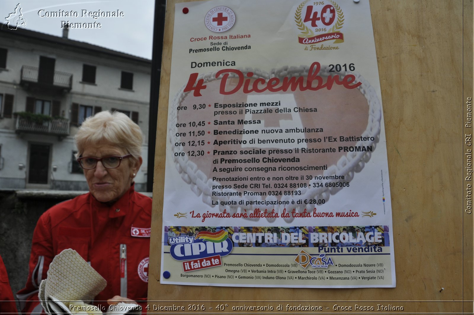 Premosello Chiovenda 4 Dicembre 2016 - 40 anniversario di fondazione - Croce Rossa Italiana- Comitato Regionale del Piemonte