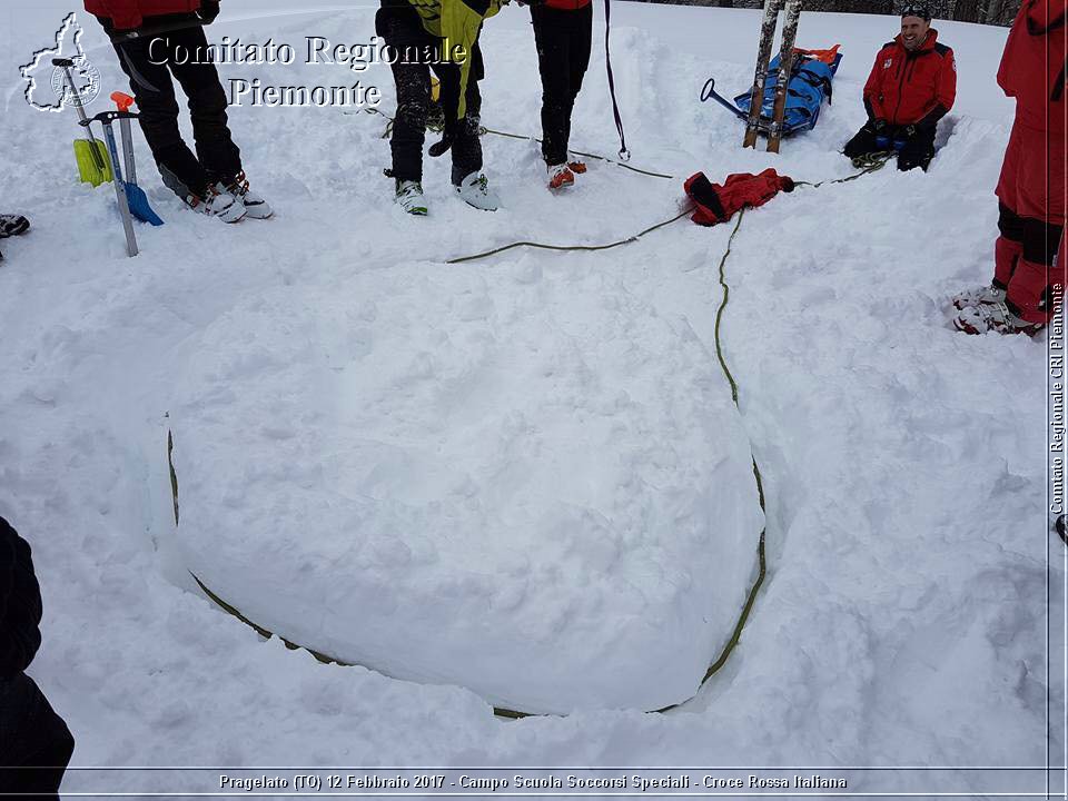 Pragelato (TO) 12 Febbraio 2017 - Campo Scuola Soccorsi Speciali - Croce Rossa Italiana - Comitato Regionale del Piemonte