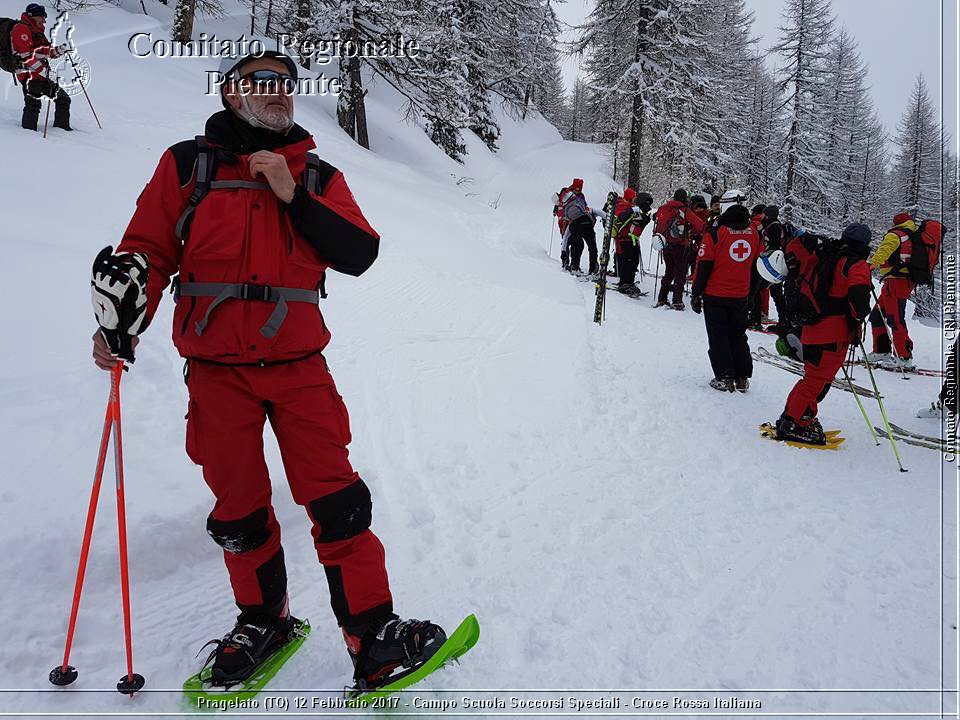 Pragelato (TO) 12 Febbraio 2017 - Campo Scuola Soccorsi Speciali - Croce Rossa Italiana - Comitato Regionale del Piemonte