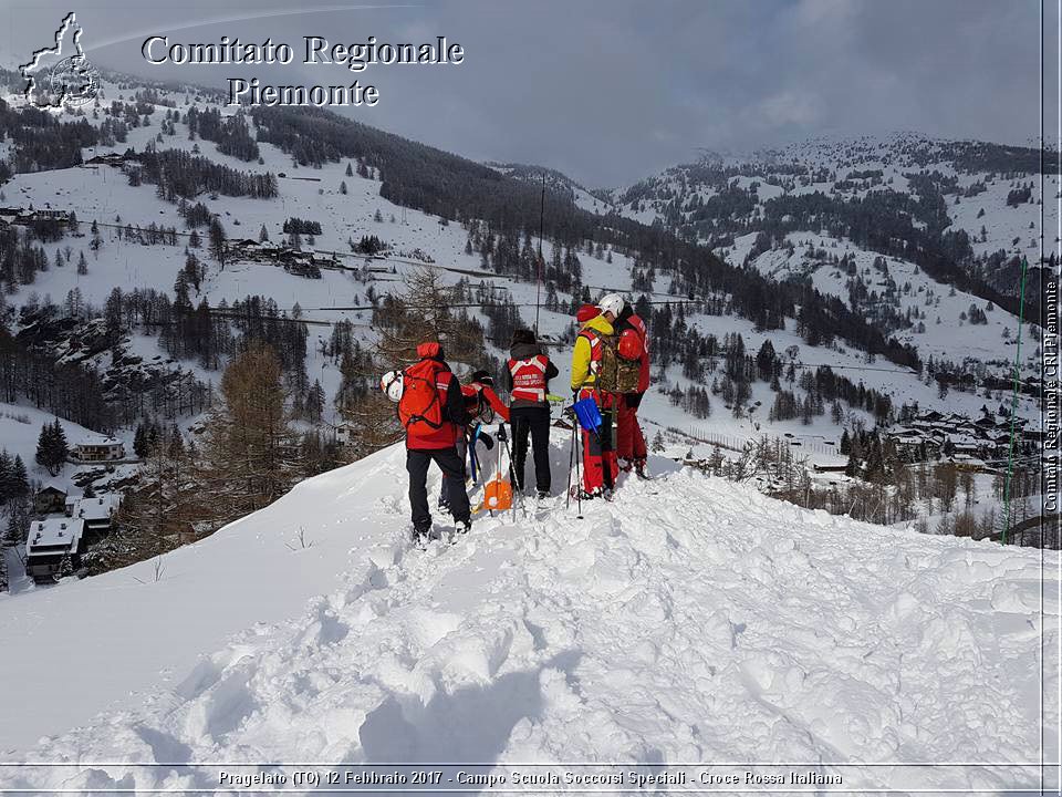 Pragelato (TO) 12 Febbraio 2017 - Campo Scuola Soccorsi Speciali - Croce Rossa Italiana - Comitato Regionale del Piemonte