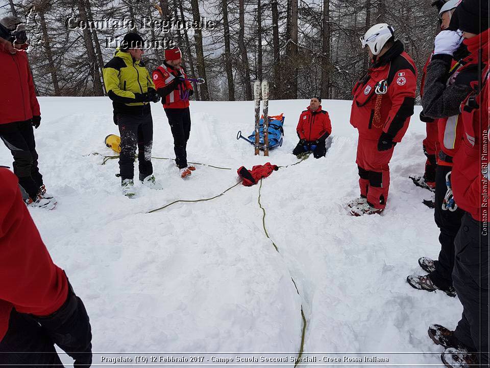 Pragelato (TO) 12 Febbraio 2017 - Campo Scuola Soccorsi Speciali - Croce Rossa Italiana - Comitato Regionale del Piemonte