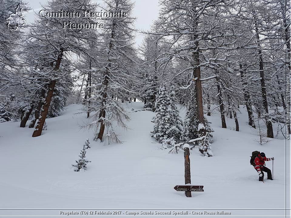 Pragelato (TO) 12 Febbraio 2017 - Campo Scuola Soccorsi Speciali - Croce Rossa Italiana - Comitato Regionale del Piemonte