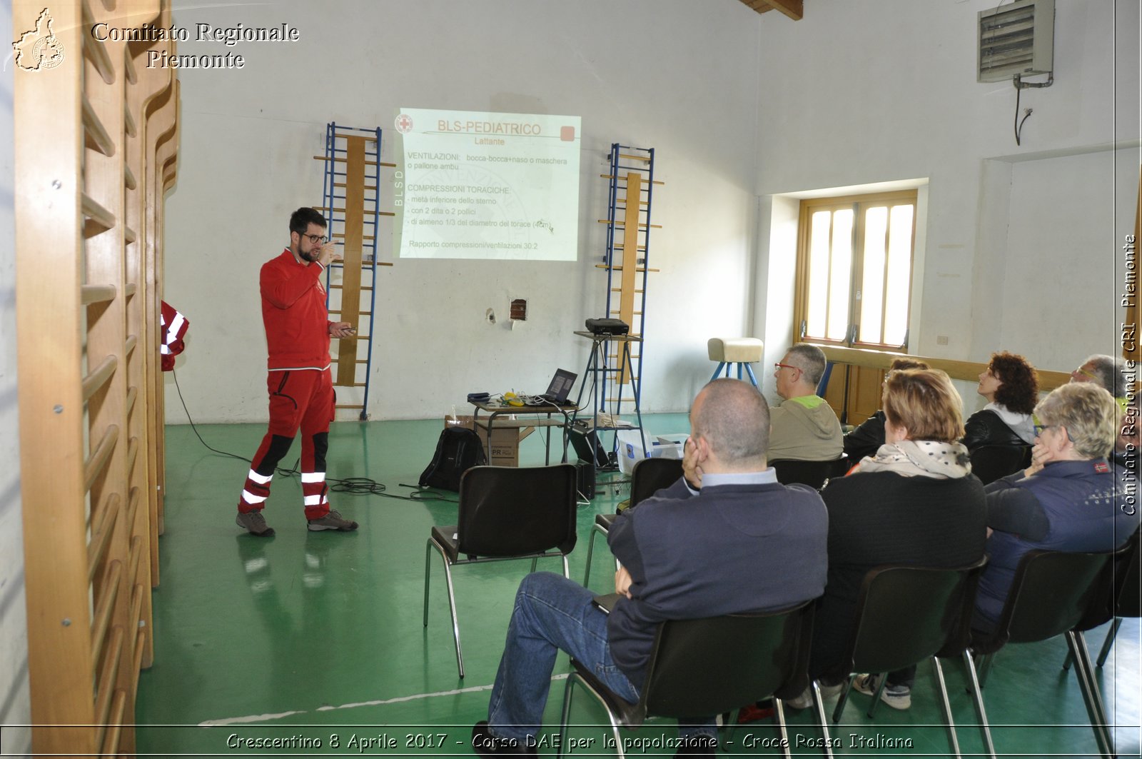 Crescentino 8 Aprile 2017 - Corso DAE per la popolazione - Croce Rossa Italiana- Comitato Regionale del Piemonte