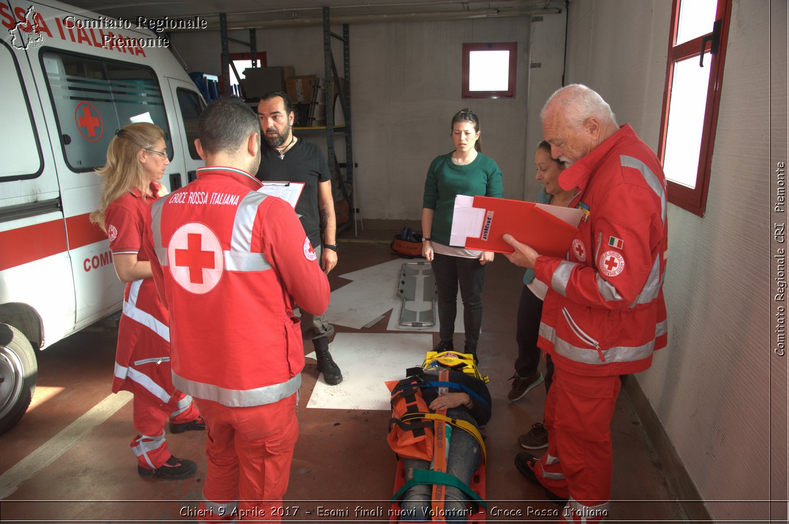 Chieri 9 Aprile 2017 - Esami finali nuovi Volontari - Croce Rossa Italiana- Comitato Regionale del Piemonte