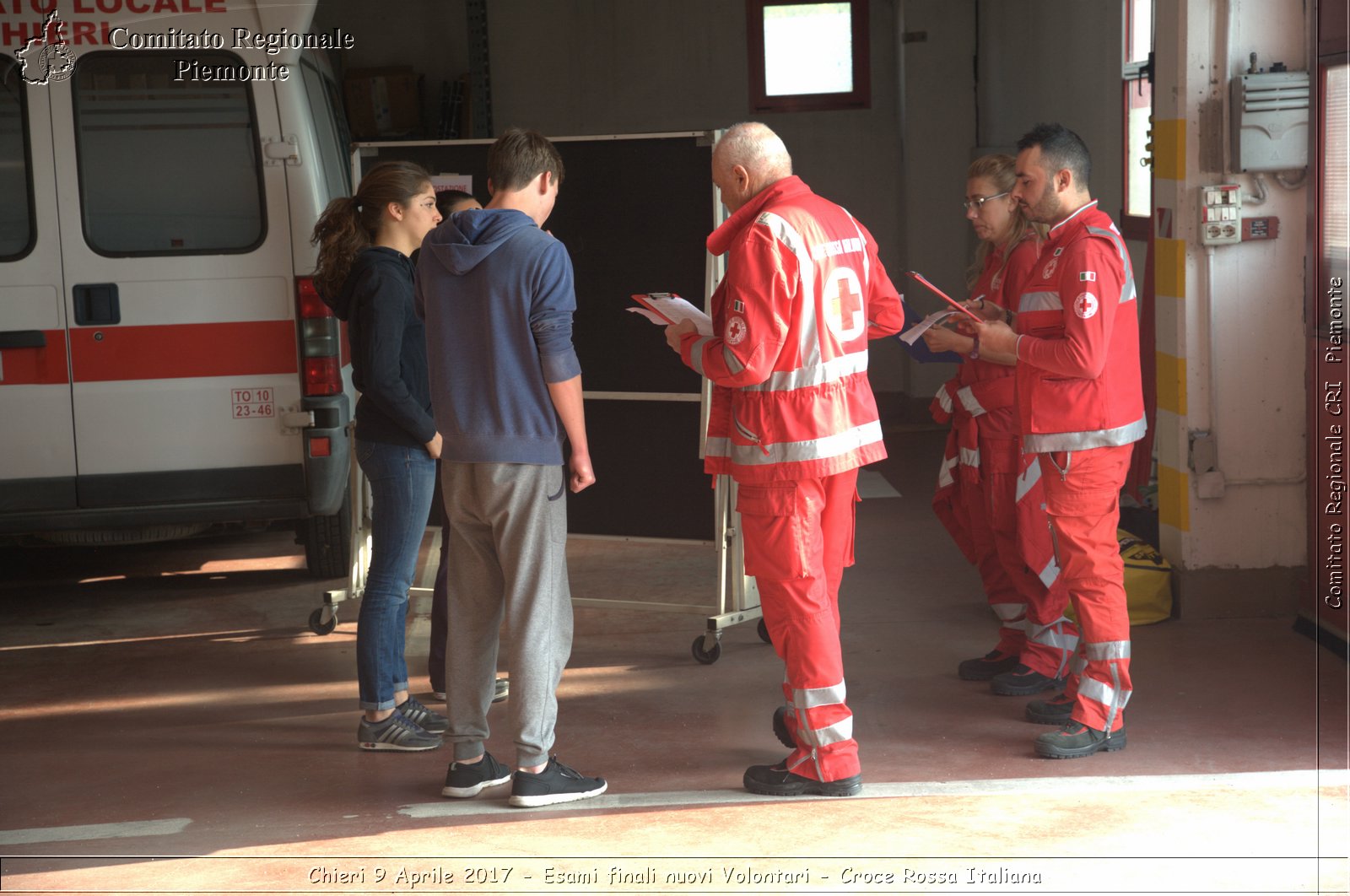 Chieri 9 Aprile 2017 - Esami finali nuovi Volontari - Croce Rossa Italiana- Comitato Regionale del Piemonte