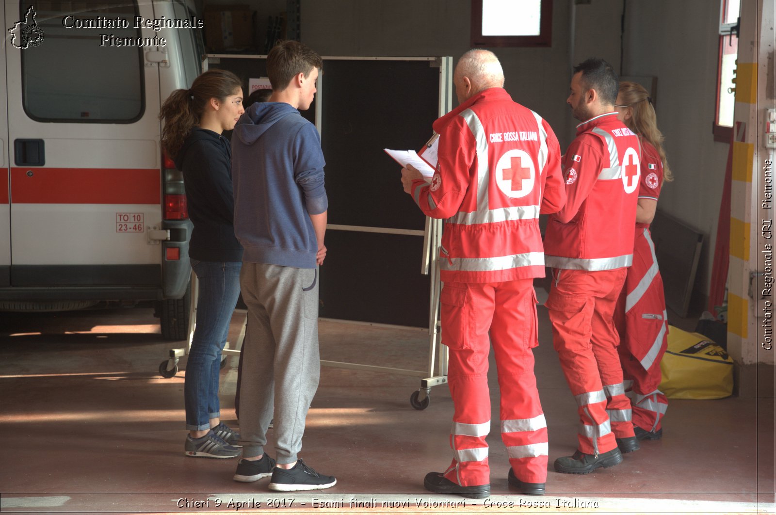 Chieri 9 Aprile 2017 - Esami finali nuovi Volontari - Croce Rossa Italiana- Comitato Regionale del Piemonte