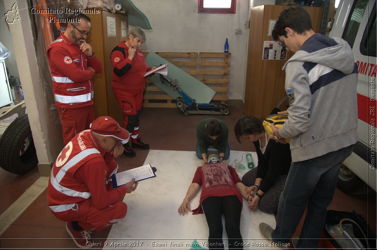 Chieri 9 Aprile 2017 - Esami finali nuovi Volontari - Croce Rossa Italiana- Comitato Regionale del Piemonte