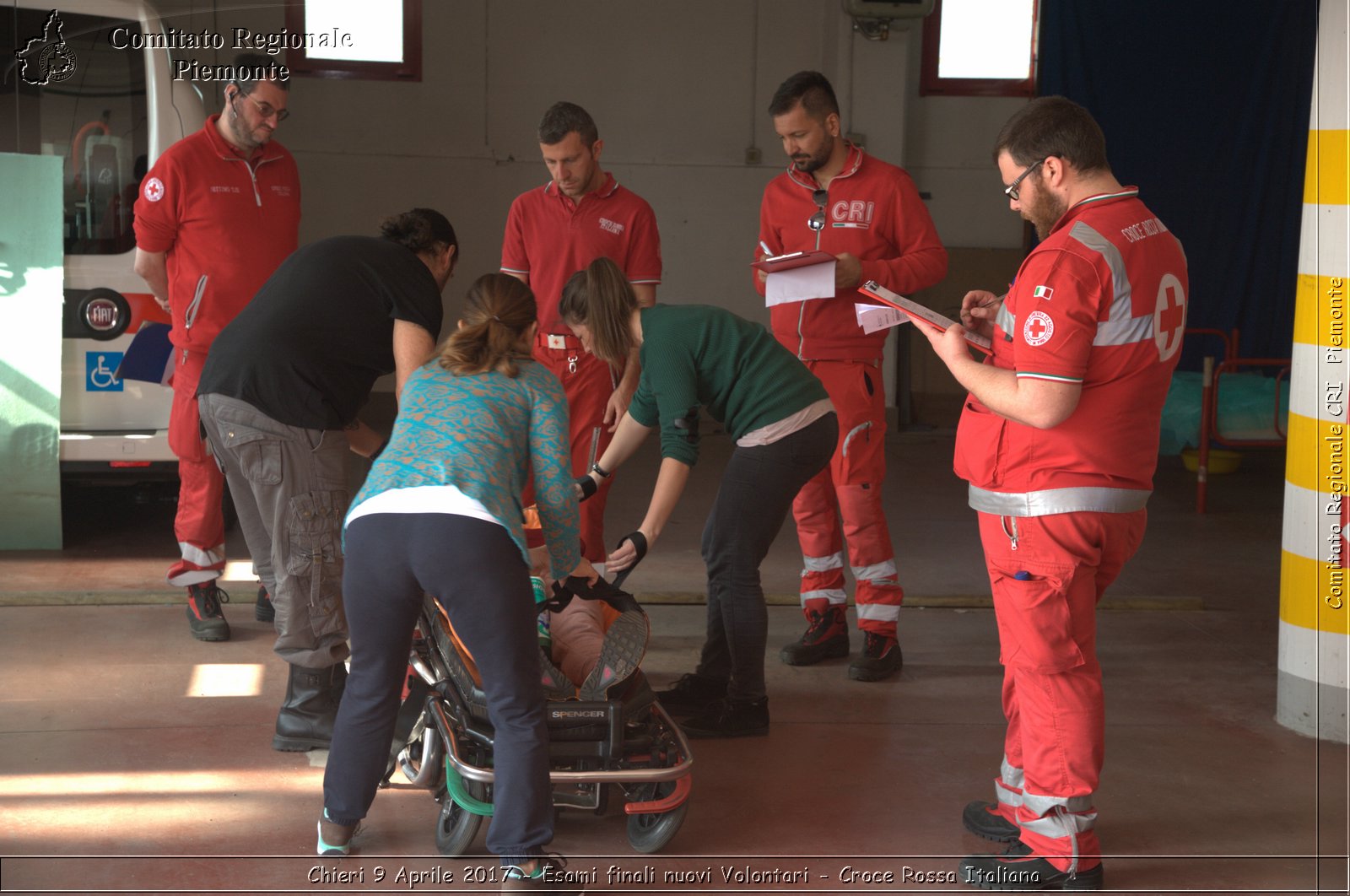 Chieri 9 Aprile 2017 - Esami finali nuovi Volontari - Croce Rossa Italiana- Comitato Regionale del Piemonte