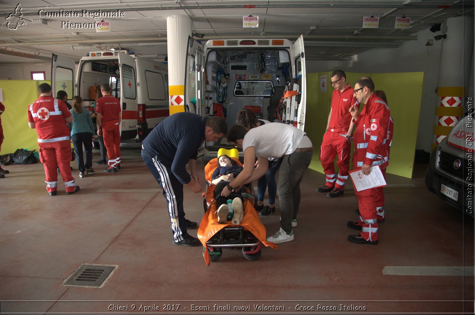 Chieri 9 Aprile 2017 - Esami finali nuovi Volontari - Croce Rossa Italiana- Comitato Regionale del Piemonte