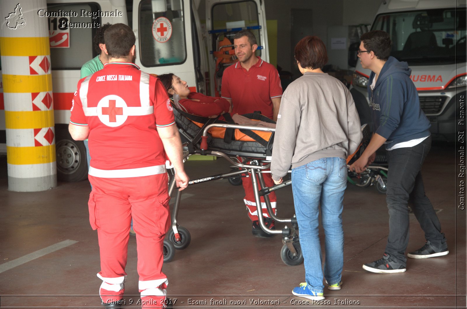 Chieri 9 Aprile 2017 - Esami finali nuovi Volontari - Croce Rossa Italiana- Comitato Regionale del Piemonte