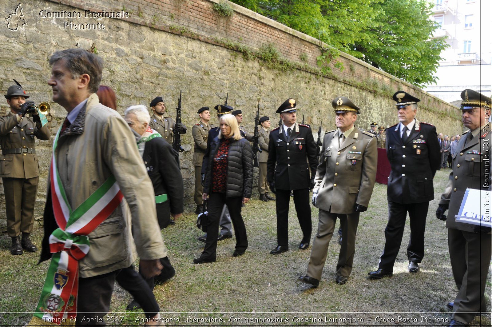 Torino 21 Aprile 2017 - Anniversario Liberazione, Commemorazione Caserma Lamarmora - Croce Rossa Italiana- Comitato Regionale del Piemonte