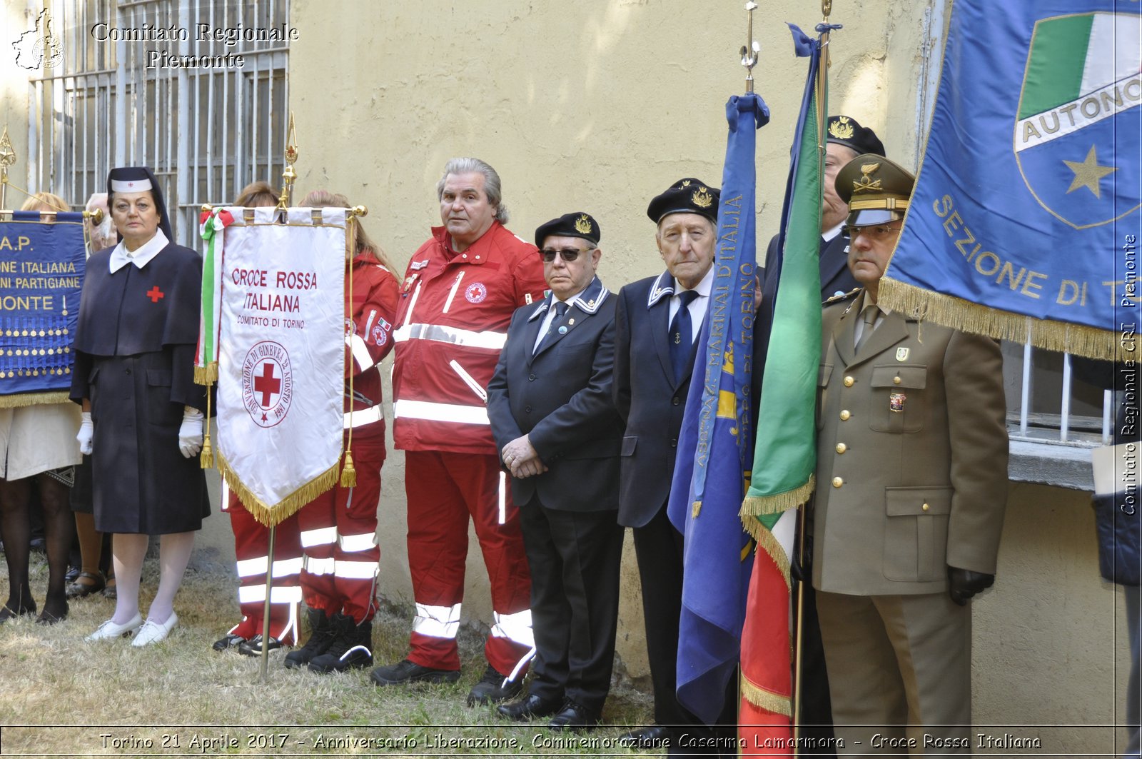Torino 21 Aprile 2017 - Anniversario Liberazione, Commemorazione Caserma Lamarmora - Croce Rossa Italiana- Comitato Regionale del Piemonte