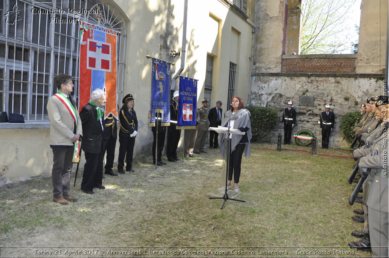 Torino 21 Aprile 2017 - Anniversario Liberazione, Commemorazione Caserma Lamarmora - Croce Rossa Italiana- Comitato Regionale del Piemonte