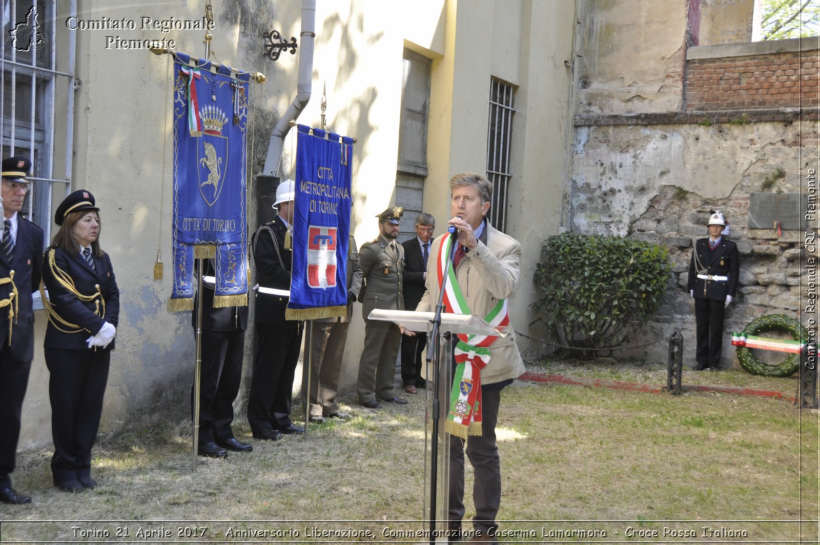 Torino 21 Aprile 2017 - Anniversario Liberazione, Commemorazione Caserma Lamarmora - Croce Rossa Italiana- Comitato Regionale del Piemonte