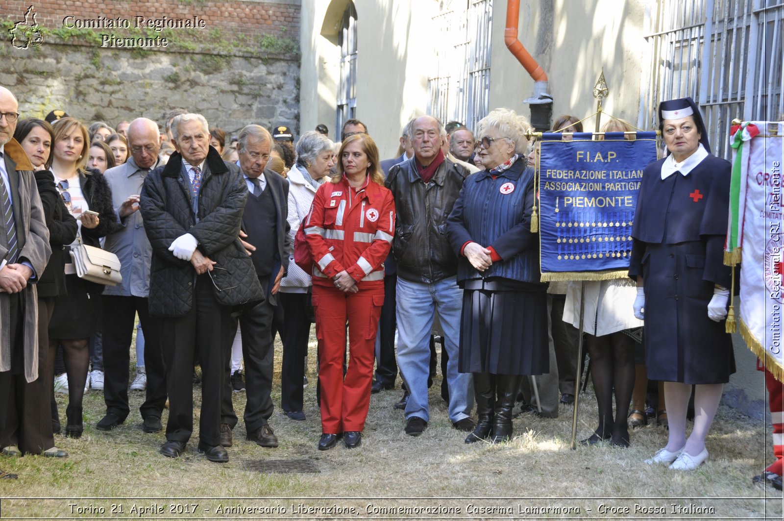 Torino 21 Aprile 2017 - Anniversario Liberazione, Commemorazione Caserma Lamarmora - Croce Rossa Italiana- Comitato Regionale del Piemonte